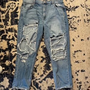 American eagle rip mom jeans